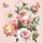 Servietten Cocktail 25x25cm 3-Lagig 20 Servietten Rosenstrauch rosa Napkin 25 Peony bouquet