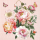 Servietten Cocktail 25x25cm 3-Lagig 20 Servietten Rosenstrauch rosa Napkin 25 Peony bouquet