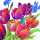 Servietten Lunch 33x33cm 3-Lagig 20 Servietten Tulpenstrauß Napkin 33 Tulips of joy