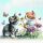 Servietten Lunch 33x33cm 3-Lagig 20 Servietten Kleine Katzen Napkin 33 Kittens in flower field
