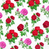 Servietten Lunch 33x33cm 3-Lagig 20 Servietten Rosen...