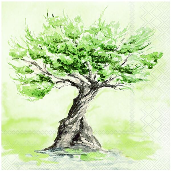 Servietten Lunch 33x33cm 3-Lagig 20 Servietten Olivenbaum Napkin 33 Olive tree