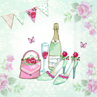 Servietten Lunch 33x33cm 3-Lagig 20 Servietten Schuhe...