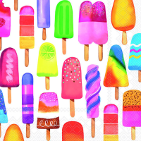 Servietten Lunch 33x33cm 3-Lagig 20 Servietten Lollipops...