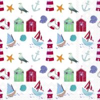 Servietten Lunch 33x33cm 3-Lagig 20 Servietten Maritime...