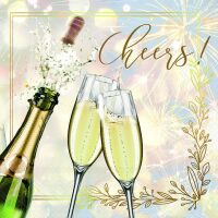 Servietten Lunch 33x33cm 3-Lagig 20 Servietten Cheers...