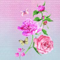 Servietten Lunch 33x33cm 3-Lagig 20 Servietten Rose...
