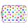 Serviertablett aus Melamin bunte Punkte Tray melamine 13x21 cm Polka dots white