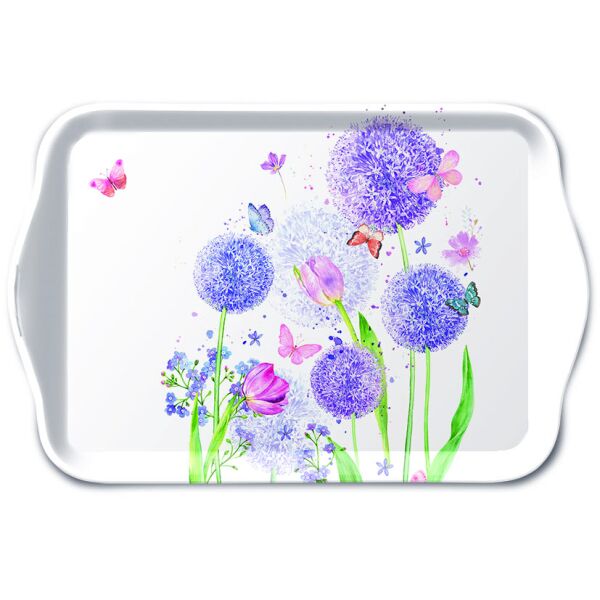 Serviertablett aus Melamin Pusteblumen Schmetterlinge Tray melamine 13x21 cm Flower beauty