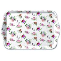 Serviertablett aus Melamin Röschen Tray melamine...