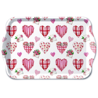 Serviertablett aus Melamin Herzen Blumen Valentinstag...