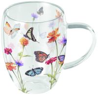 A Doppelwandiger Glasbecher Ø 8,5 h 11 cm...