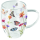 A Doppelwandiger Glasbecher Ø 8,5 h 11 cm Schmetterlingsgarten Double-walled glass 0.35 L Butterfly garden white