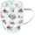 Doppelwandiger Glasbecher Ø 8,5 h 11 cm Röschen Double-walled glass 0.35 L Charlotte white