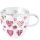 Doppelwandiger Glasbecher Ø 10 h 9,5 cm Herzen Blumen Valentinstag Muttertag Liebe Double-walled glass 0.2 L Lovely hearts