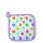 Topflappen 20x20cm bunte Punkte Potholder Polka dots white