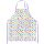 A Küchenschürze Grillschürze 70x85cm bunte Punkte Apron Polka dots white