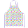 A Küchenschürze Grillschürze 70x85cm bunte Punkte Apron Polka dots white