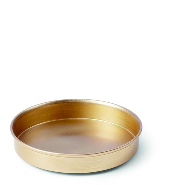 Kerzenhalter Metall Ø 8,6 h 1,7 cm gold rund Candle holder metal small gold