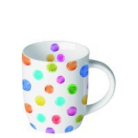 A Becher Ø 7 Höhe 8,5 cm bunte Punkte Mug 0.2...