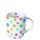 A Becher Ø 7 Höhe 8,5 cm bunte Punkte Mug 0.2 L Polka dots white