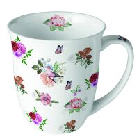 Becher Ø 10cm Höhe 10,5 cm Röschen Mug...