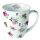 Becher Ø 10cm Höhe 10,5 cm Röschen Mug 0.4 L Charlotte white