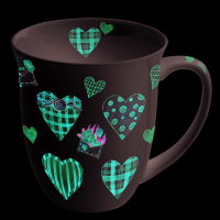 Becher Ø 10cm Höhe 10,5 cm Herzen Blumen...