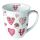 Becher Ø 10cm Höhe 10,5 cm Herzen Blumen Valentinstag Muttertag Liebe Mug 0.4 L Lovely hearts
