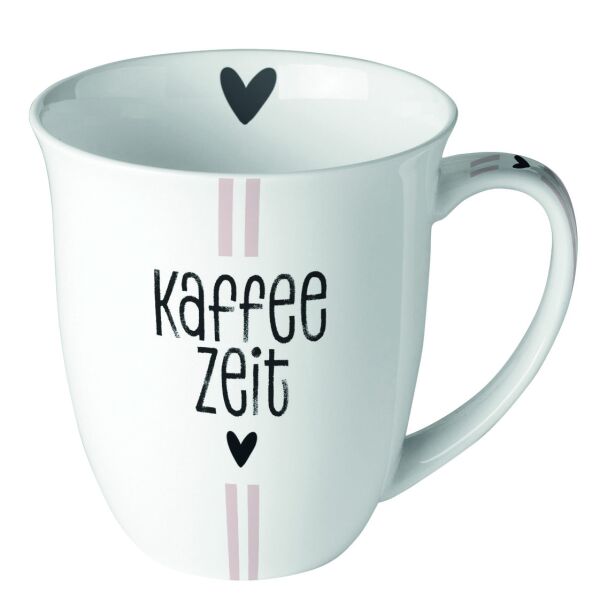 A Becher Ø 10cm Höhe 10,5 cm Herz Kaffee Mug 0.4 L Kaffeezeit