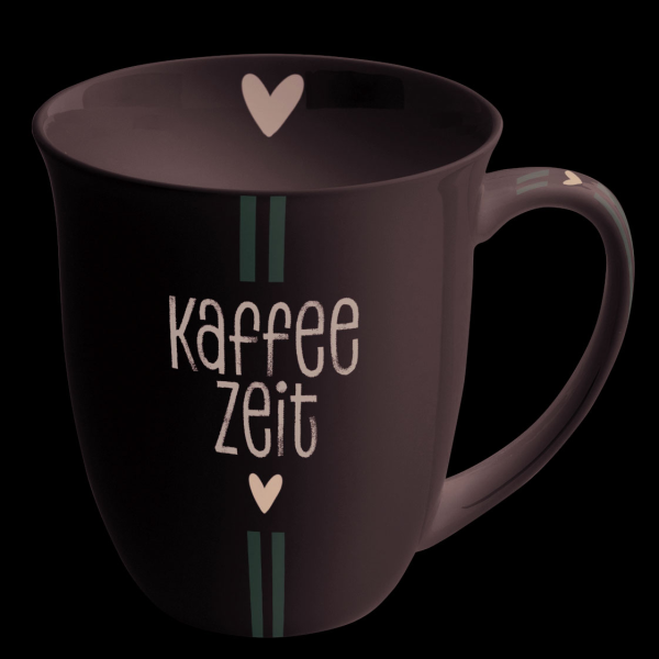 A Becher Ø 10cm Höhe 10,5 cm Herz Kaffee Mug 0.4 L Kaffeezeit