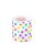 Kerze Ø 7,5cm Höhe 9 cm bunte Punkte Candle small Polka dots white