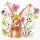 Servietten Cocktail 25x25cm 3-Lagig 20 Servietten  Ostern Hase Kaninchen Napkin 25 Girl bunny