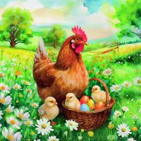 Servietten Lunch 33x33cm 3-Lagig 20 Servietten Ostern...