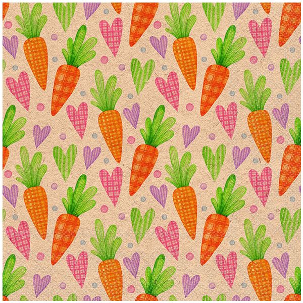 Servietten Lunch 33x33cm 3-Lagig 20 Servietten Karotten Möhren Herzen Napkin 33 Recycled Carrots and hearts nature