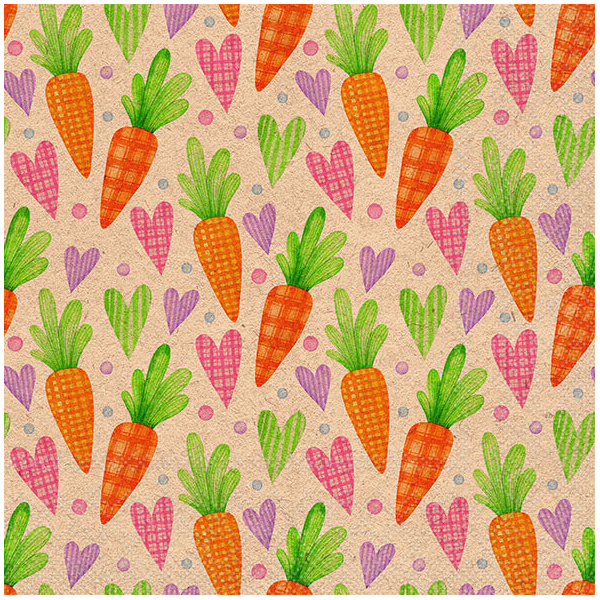 Servietten Lunch 33x33cm 3-Lagig 20 Servietten Karotten Möhren Herzen Napkin 33 Recycled Carrots and hearts nature