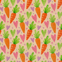 Servietten Lunch 33x33cm 3-Lagig 20 Servietten Karotten...