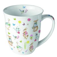 Becher Ø 10cm Höhe 10,5 cm Ostern Hasen Gans...