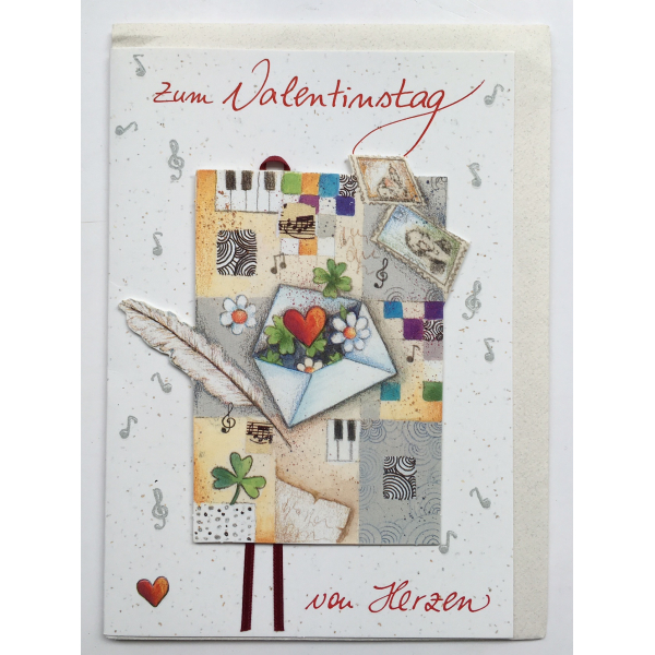 OJsensai Valentinstagskarte An My One And Only – 20,5x13,5 Cm, Leinenkarton, Mit Umschlag, Leere Innenseite