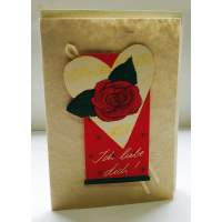 Valentinstag Ich liebe dich Rose auf Herz Grußkarte...