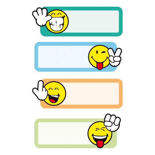 Sticker Buchetikett Aufkleber Smiley World Emojis