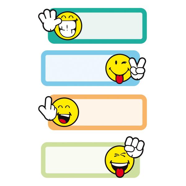 Sticker Buchetikett Aufkleber Smiley World Emojis