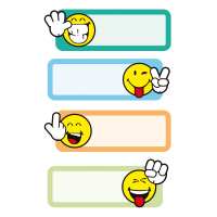 Sticker Buchetikett Aufkleber Smiley World Emojis