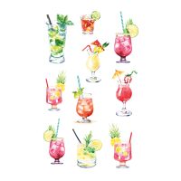 Sticker Aufkleber Fruchtcocktails Getränke