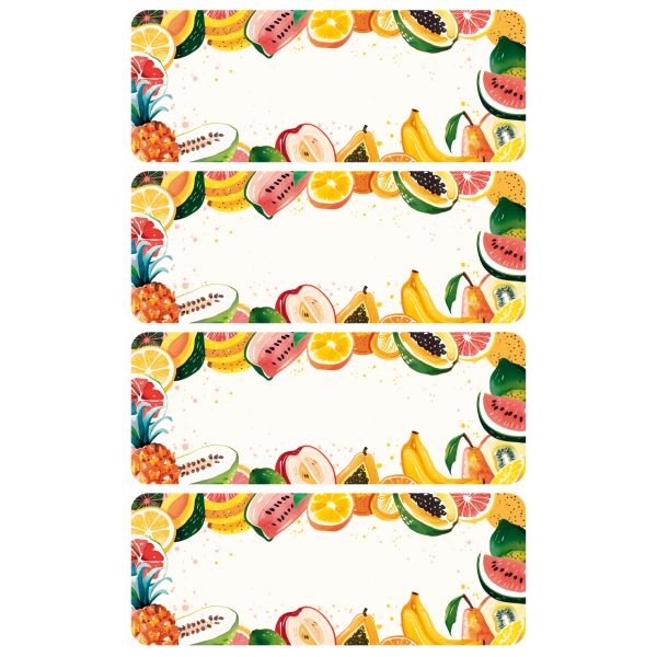 Sticker Haushalt Aufkleber Einmachetiketten Früchte Ananas Apfel Kiwi Zitronen