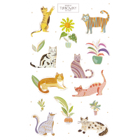 Sticker Turnowsky Aufkleber Katzen und Pflanzen...