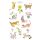 Sticker Turnowsky Aufkleber Katzen und Pflanzen Papiersticker mit Folienprägung