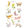 Sticker Turnowsky Aufkleber Katzen und Pflanzen Papiersticker mit Folienprägung