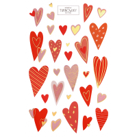 Sticker Turnowsky Aufkleber Herzen Papiersticker mit...