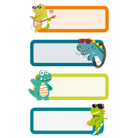 Sticker Buchetikett Aufkleber Dinosaurier